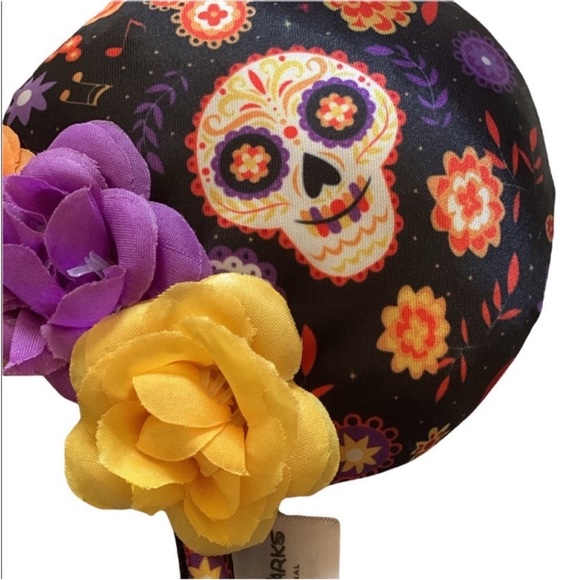 Disney Parks Coco Dia De Los Muertos Floral Skull Halloween Headband Ears